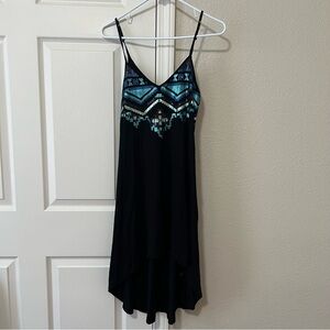 Express Blue Sequin High Low Dress - Small